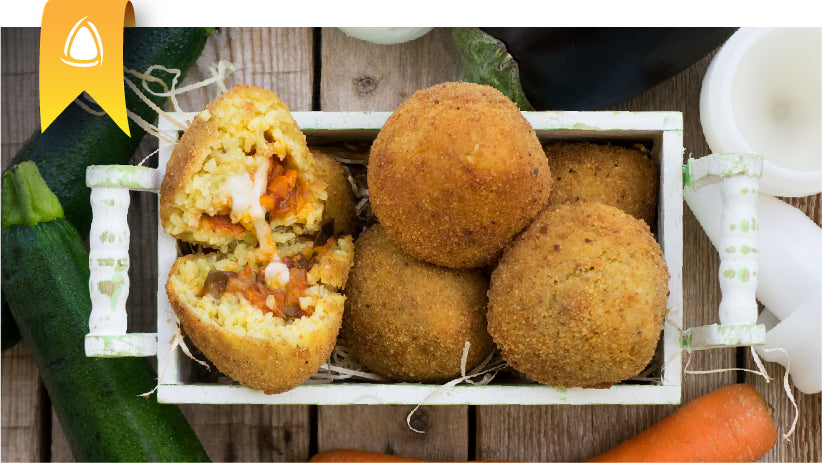 Ricetta gratuita: Arancini vegetariani al ragù di verdure