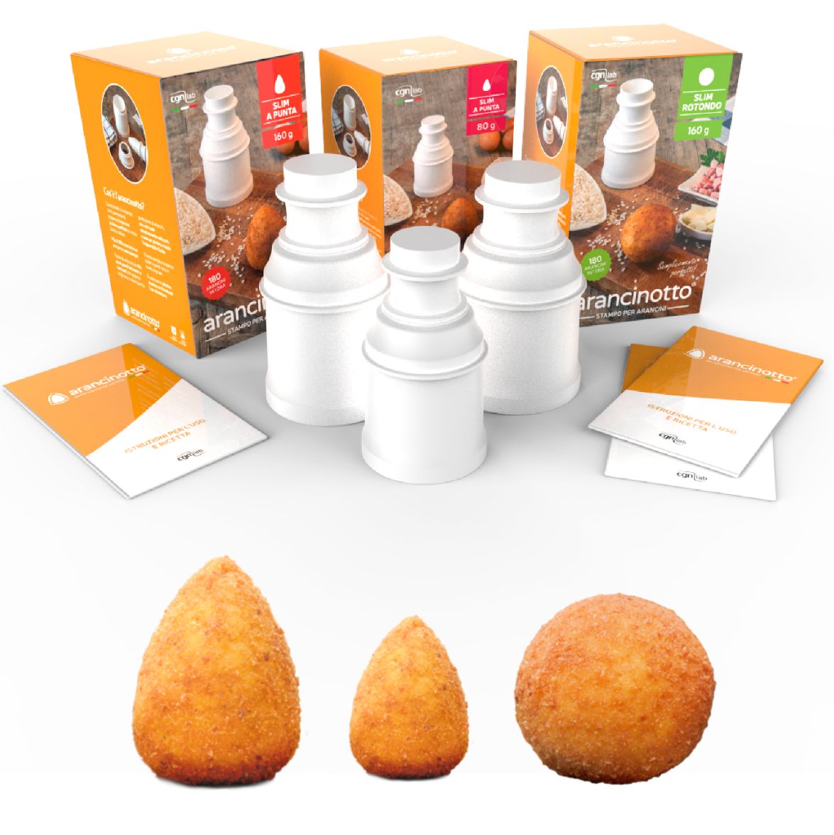 Kit Promozione - 3 Arancinotti Slim - Arancinotto - Stampi per Arancini